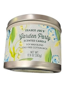 Trader Joes GARDEN PARTY Scented Candle 12.8 Oz Limited Edition, 2 Wick - Picture 1 of 6