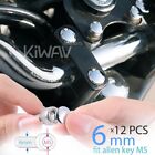 Kiwav Chrome Bolt Cap Screw Cover Plug For M6 Bolt (5Mm Allen Key) 12Pcs/Pack