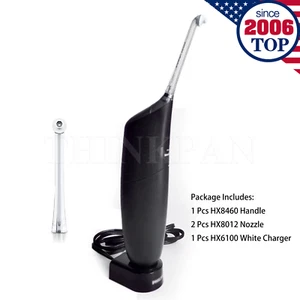 Philips Sonicare AirFloss Pro/Ultra Zahnseide Schwarz HX8460 Set 2 Stück Düse + Ladegerät - Bild 1 von 8