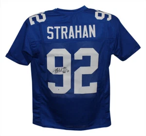 Michael Strahan Autographed/Signed Pro Style Blue XL Jersey HOF BAS 31461 - Picture 1 of 4
