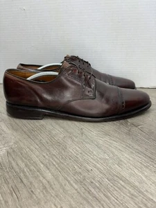 Men's ALLEN EDMONDS Clifton 3348 Brown Leather Brogue Cap Toe Shoes 12 D - Picture 1 of 19