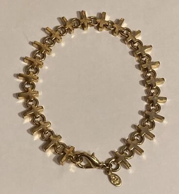 "Pulsera larga cruces tono dorado de 7"" de Premier Design" Foto 1 de 4