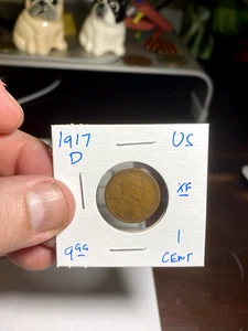 1917 D United States 1 Cent - Picture 1 of 2