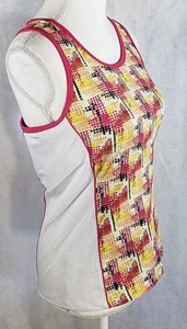 BCG Athletic M Top Racer Back Graphic front Pink Back B1 - Picture 1 of 5