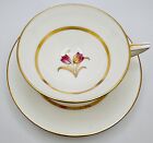 Minton England Dover Painted Tulip Spring Floral Cup & Saucer, Vintage Teacup