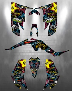 YAMAHA RAPTOR 350 2004-2014 Full Graphics kit Stikers Decals - Picture 1 of 4