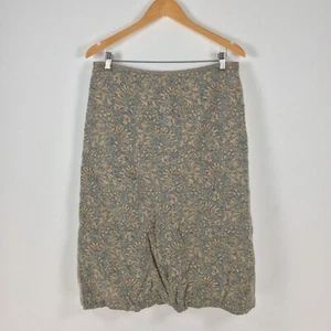 David Lawrence womens skirt size 12 grey floral straight embroidered zip 020300 - Picture 1 of 11