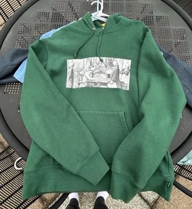 Supreme Hoodie Medium Green Box Logo Mike Kelly Great Condition - Picture 1 of 13