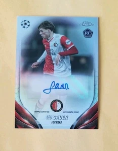 2023-24 Topps Chrome UEFA Club Competitions Leo Sauer #CA-LS Rookie Auto RC - Bild 1 von 3