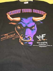 Maglietta Vintage 2000 WWE The Rock Dwayne Johnson Conosci il tuo ruolo XL - Foto 1 di 12
