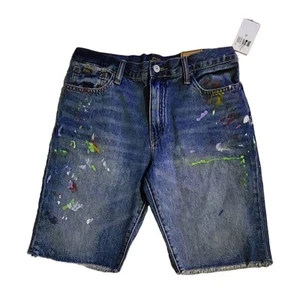 Polo Ralph Lauren Boy's Sullivan Slim Splatter Denim Cut Off Jeans ( 20 ) NWT - Picture 1 of 10