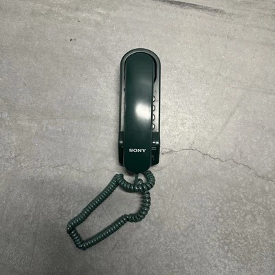 Teléfono Sony IT-B3 de colección verde azulado diseño delgado de una sola línea con cable color raro Foto 1 de 4