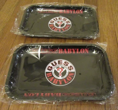 Lote de 2 - Bandeja Rodante Guess Sport x Babylon Negra Nueva Gratis EE. UU. Envío Foto 1 de 4