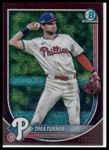 2025 Bowman #65 Trea Turner Mojo Borgogna #/275 Philadelphia Phillies - Foto 1 di 2