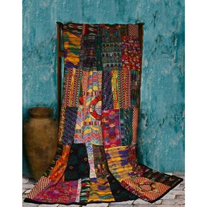 King-Size gemischt Huipile Guatemaltekisches Patchwork Quilt Set - Bild 1 von 9
