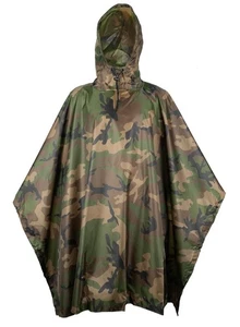 Military Poncho, Camo Poncho Waterproof, Emergency Raincoat Lightweight for O... - Picture 1 of 8