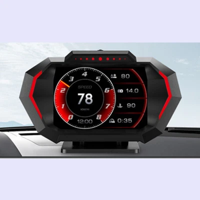 Car OBD2 Head Up Display Navigation HUD Water Oil Temp Speedometer Accessories - Image 1 of 4