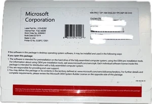 Microsoft Windows Pro 7 SP1 X64 English 1Pk DSP OEI DVD - Picture 1 of 2