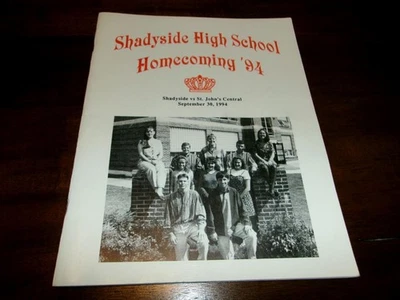 1994 SHADYSIDE TIGERS OHIO HIGH SCHOOL FOOTBALL PROGRAM vs ST. JOHN'S CENTRAL Foto 1 de 4