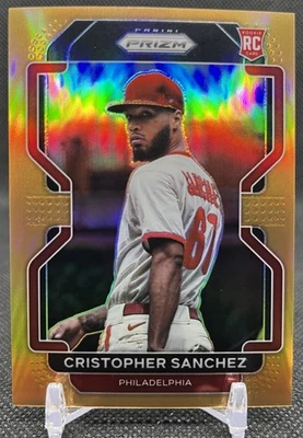 2022 Panini Prizm CRISTOPHER SANCHEZ Rookie Orange Prizm /100! Phillies (RC) - Image 1 of 2