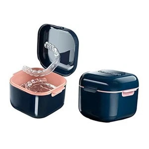 Denture Cup,Retainer Case,Cute Night Mouth Guard Box Holder, Storage Soak - Picture 1 of 7