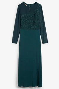 Abendkleid mit Spitze Gr. 52/54 Tiefgrün Abend-Party-Cocktailkleid Neu - Bild 1 von 1
