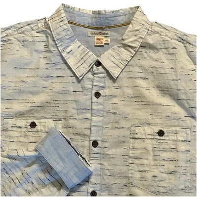 УГЛЕРОДА 2 COBALT мужской 2XL белый синий кнопка вверх Flip манжеты длинным рукавом рубашка - Изображение 1 из 4