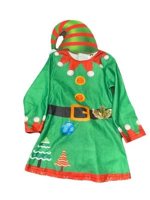 Эльф костюм ребенка ясельного возраста 3-4T платье с эластичной лентой шляпа - Изображение 1 из 4