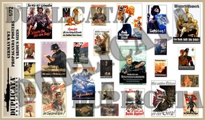 Diorama/Model Accessory - 1/72 German Propaganda Posters, Various Sizes - WW2 - Picture 1 of 2