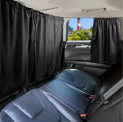 4pcs Car Privacy Curtains Set – Window Sunshade & Travel Sleeping Drapes - NEW - Image 1 of 4