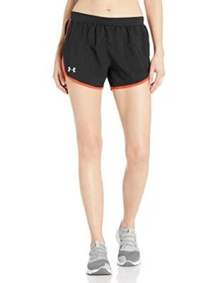 MSRP $25 Under Armour Women's Fly By 2.0 Running Shorts Black Size Large (STAIN) - Image 1 of 3