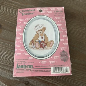 New Sealed Cross Stitch Kits “Cherished Teddies” Janlynn 3.5 X 4.5 Frame Inc. - Picture 1 of 5