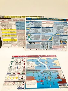 3 Boating Quick Refence Weather Forecasting Coastwise Piloting Navigation Rules - Picture 1 of 7