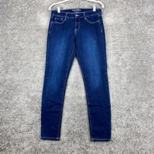 Arizona Jean Co. Skinny Leg Juniors 5 Average Blue Dark Wash Denim Low Rise