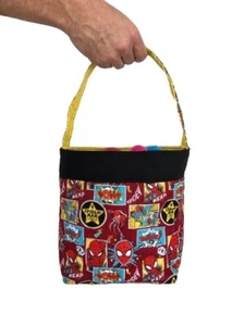 Handmade Spiderman Easter Quilted Basket - Lined - Washable - Bild 1 von 4