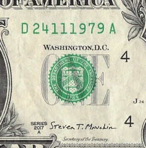 NOV 24 1979 Date Note Fancy Serial Number One Dollar Bill 11 24 1979 - Picture 1 of 11
