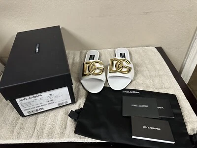 Authentic White Dolce & Gabbana Sandals In 36 1/2 - Image 1 of 4