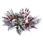 Snowy Magnolia Berry Artificial Arrangement Candelabrum Decor 17"