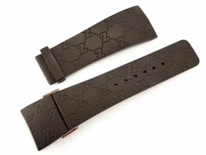 Authentisch IGucci 114 Ersatz braun Gummi 26 mm Riemen Original-Zubehör-Hersteller Brandneu Original - Bild 1 von 4
