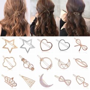 Frog triangle moon one word clip women's simple bangs clip hair accessories