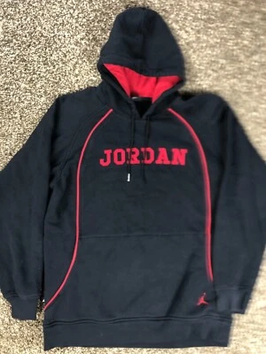 Y2K Nike Jordan Bred Polar Pullover Sudadera con Capucha Bordada Suelta Para Hombres Grande Foto 1 de 4