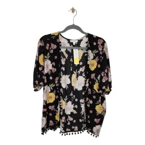 NWT Persaya Girl Alixie Open Front Woven Blouse - Size large - Picture 1 of 7
