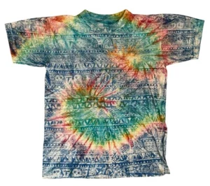 Vintage 90’s Art Tie Dye All Over Print AOP T-Shirt Large Single Stitch - Picture 1 of 3