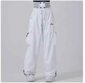 Men Women Baggy Ski Pants Waterproof 15000 Windproof Loose Snowboarding Pants - Picture 1 of 27