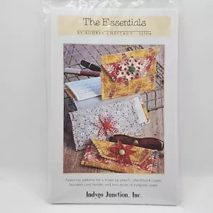 Indygo Junction Sewing Pattern THE ESSENTIALS Eyeglass Case Make-up Pouch Uncut - Picture 1 of 5