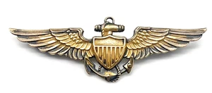 Original WWII US Naval Aviator Pilot Wings - Picture 1 of 2