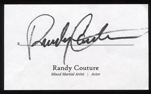 Randy Couture Signed 3x5 Index Card Signature Autographed UFC MMA Champion - Picture 1 of 2