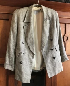 Linen Blazer from Thomay Size 8 Vintage 80’s - Picture 1 of 14