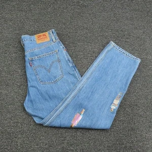 Jeans Levis 501 Stranger Things Donna 28 Personaggio Netflix Grafica Collab Denim - Foto 1 di 12