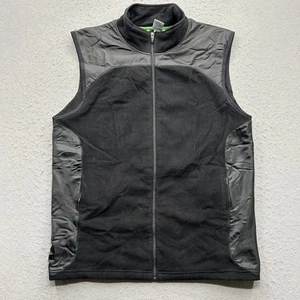 Old Navy Brand Men's Size Large Black Sleeveless Fleece Vest Jacket - Picture 1 of 9